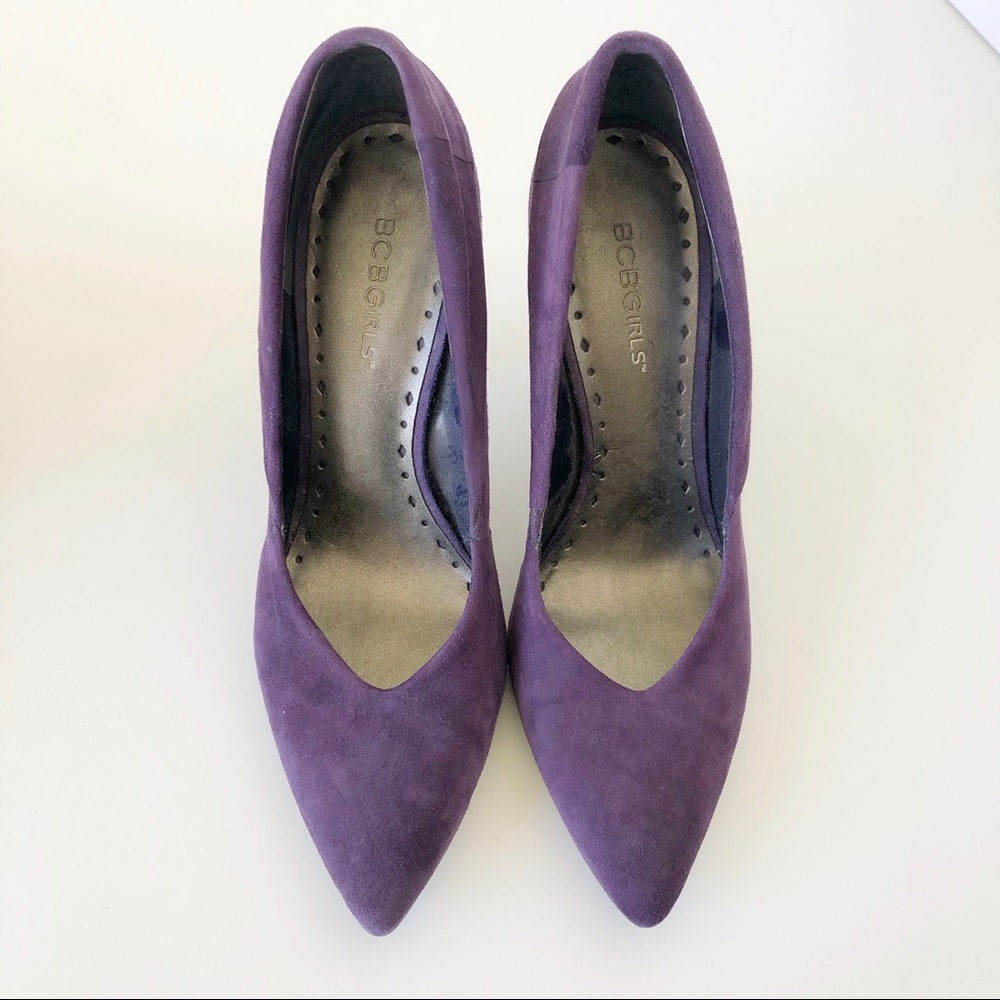BCBGirls Purple Suede Heels